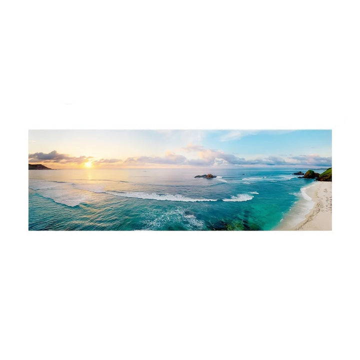 Landscape Canvas Wall Art - Lake, Forest & Mountain Scenery Painting Poster for Living Room & Bedroom