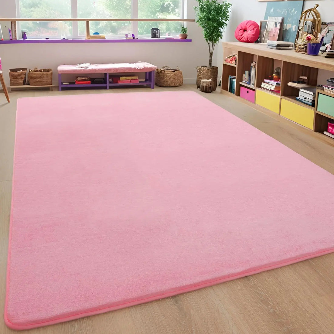VIKAMA Modern Coral Velvet Carpet - Soft Non-Slip Large Area Rug for Living Room, Bedroom & Kids Play Mat