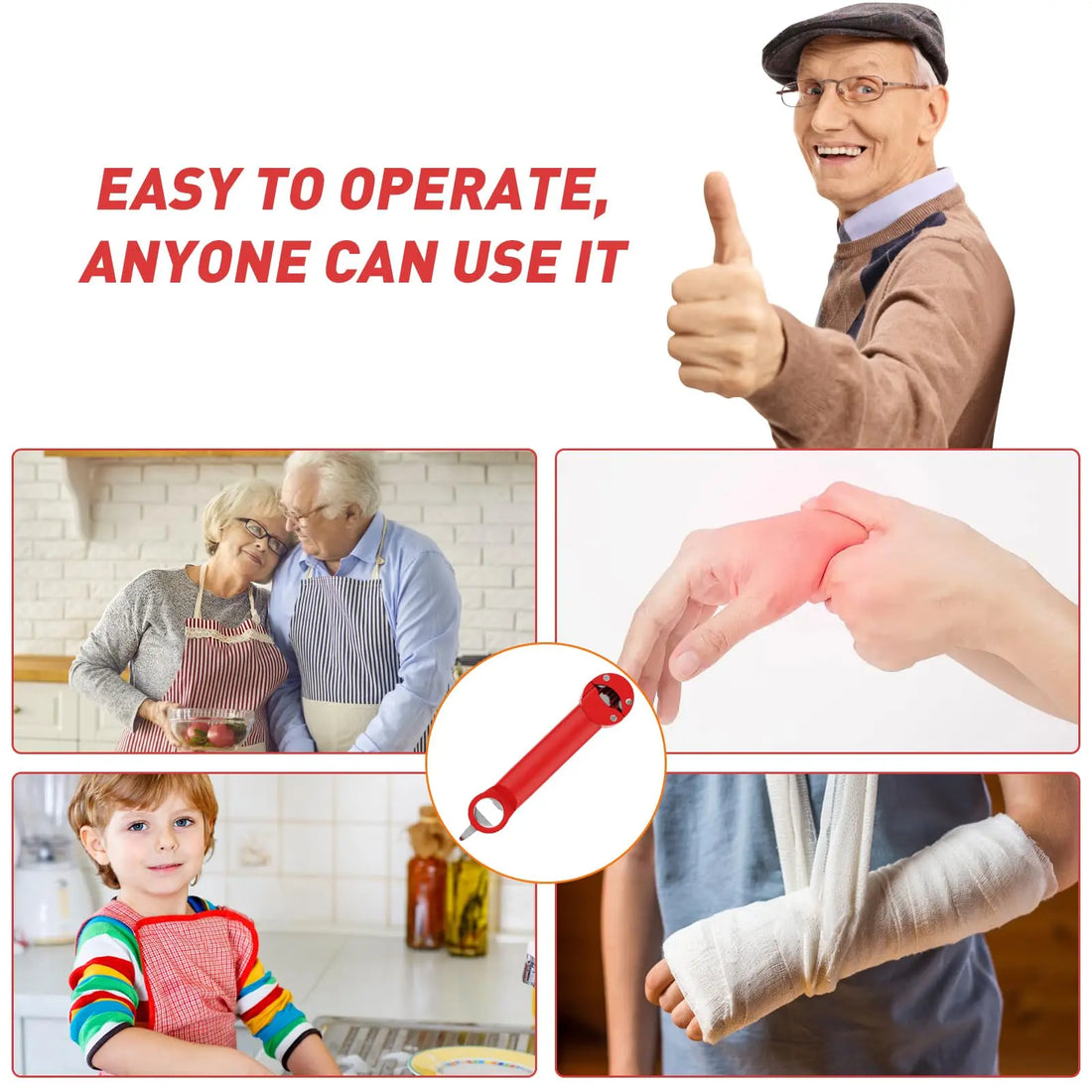 Adjustable Magnetic Bottle Opener for Weak Hands and Seniors