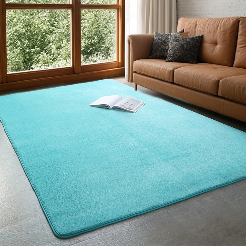 VIKAMA Modern Coral Velvet Carpet - Soft Non-Slip Large Area Rug for Living Room, Bedroom & Kids Play Mat