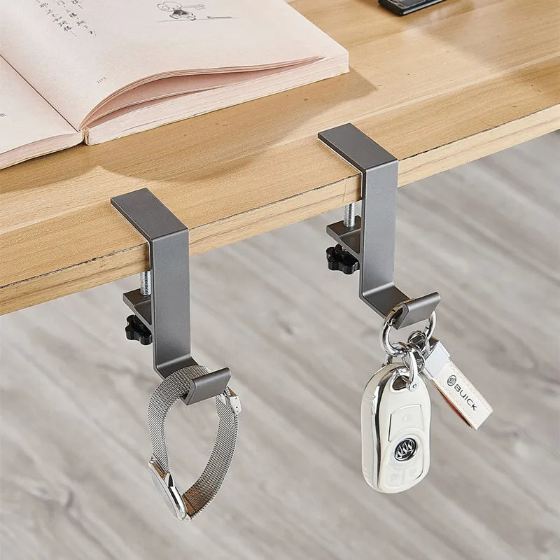 Adjustable Punch-Free Desk Edge Hook - Gaming Headset Hanger & Backpack Storage Hook (1/2 Pcs) - Hom Haven