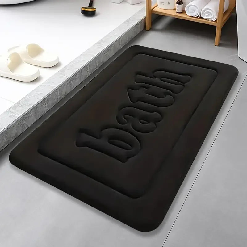 Soft Thick Flannel Bathroom Mat - Anti-Slip Water Absorbing Bath & Door Mat for Home Decoration