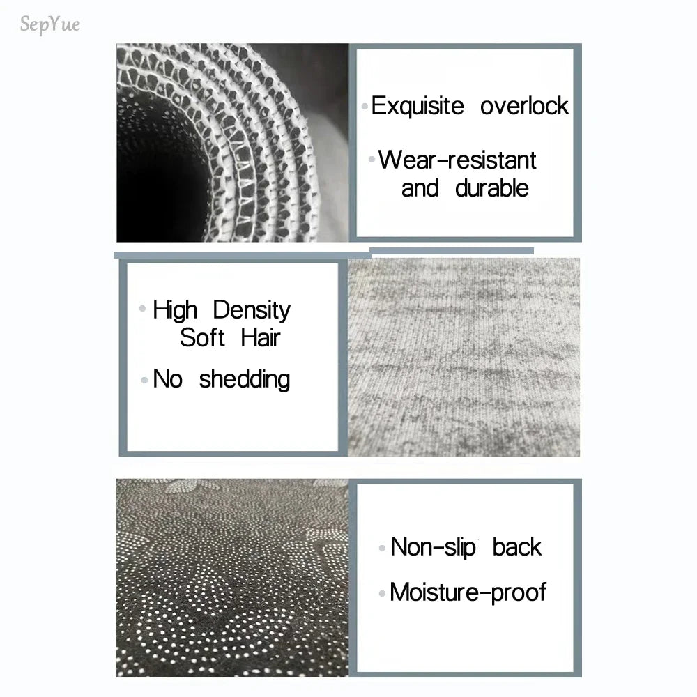 Soft Washable Kitchen Floor Mat - Anti-Slip Long Area Rug for Bedroom, Hallway & Bathroom Entrance