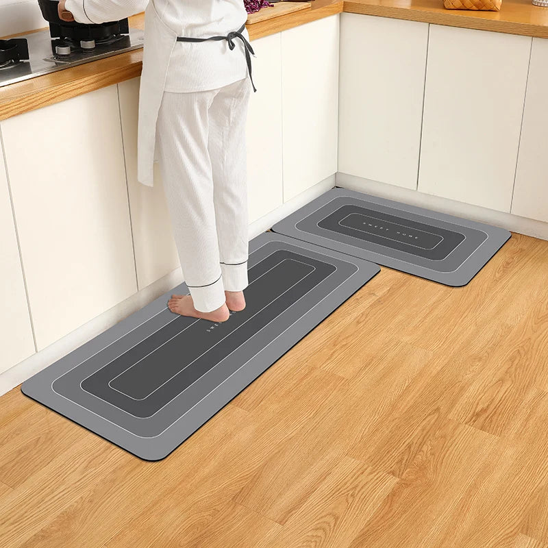 Waterproof Anti-Slip Kitchen Floor Mat - Diatomite Door Mat & Household Foot Mat