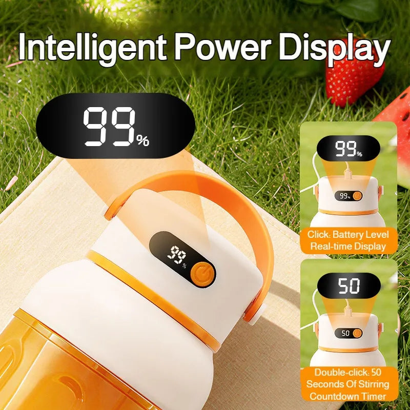 Portable Mini Blender USB Rechargeable Juicer Cup Multifunctional Ice Crushing Mixer for Home Travel Personal Fruit Juice