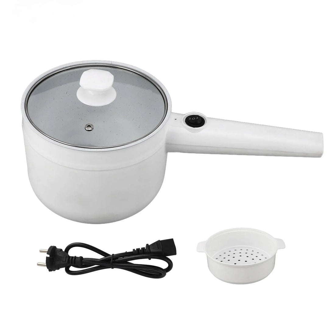 1.8L Electric Mini Cooking Pot – Non-Stick Ramen Cooker with Steamer (600W)