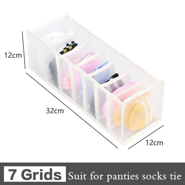 Foldable Underwear Drawer Organizer - Closet Divider Storage Box for Socks, Bras & Underpants - Hom Haven