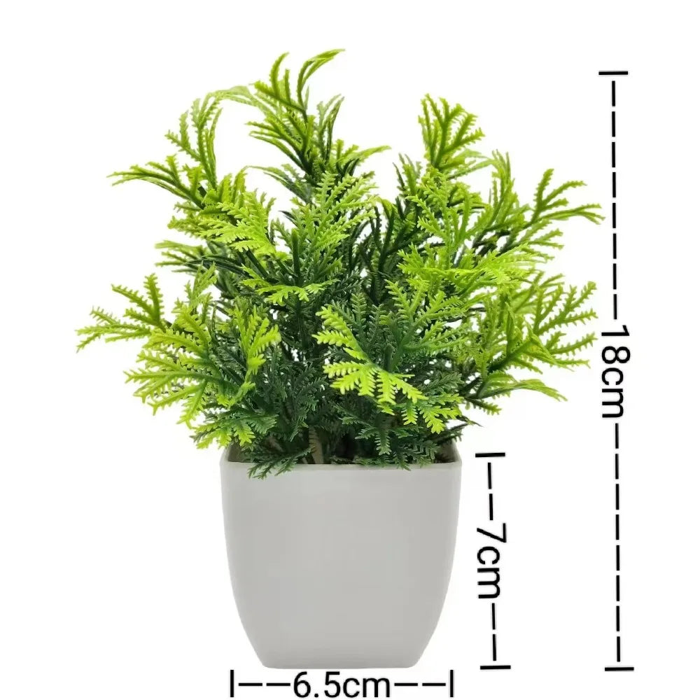 Mini Artificial Potted Flowers Bonsai - Fake Plant Table Decor & Home Garden Ornament - Hom Haven
