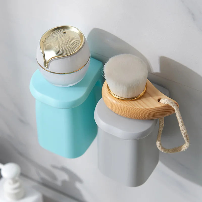 Japanese Minimalist Magnetic Mouthwash Cup - Wall Mounted Toothbrush Storage Rack & Brushing Cup (1-4 Pcs)