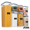 7-Piece BPA-Free Airtight Food Storage Container Set - Kitchen Organizer with Labels & Pen