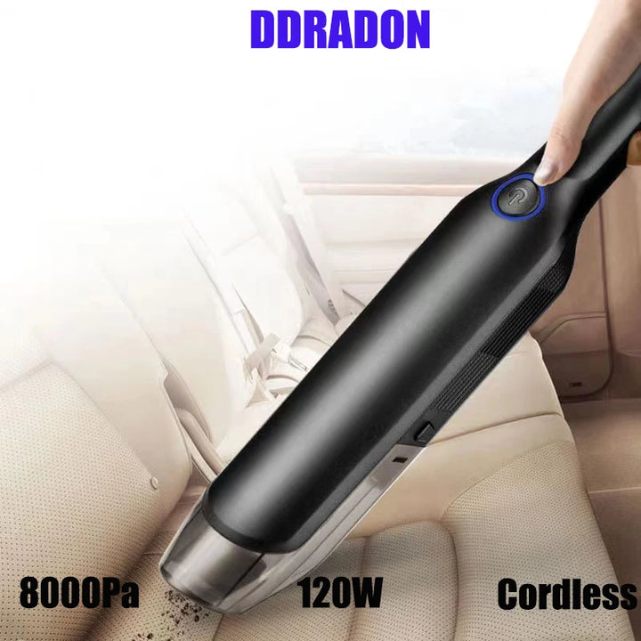 Cordless Mini Car Vacuum Cleaner 8000Pa Portable Handheld with Battery