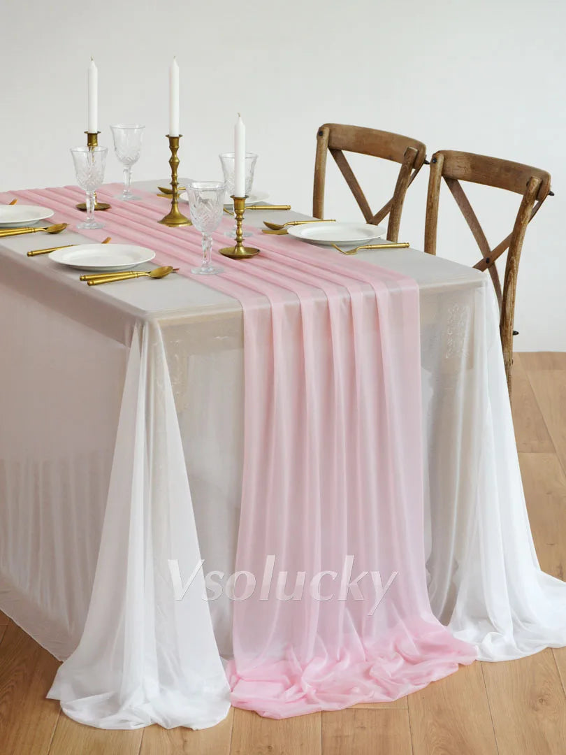Table Runner Luxury Sheer for Wedding Rustic Boho Party Bridal Shower Birthday Christmas Decorations