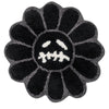 Smiling Face Tufted Round Rug - Retro Rainbow Flower Art Rug for Bedroom, Bathroom & Living Room