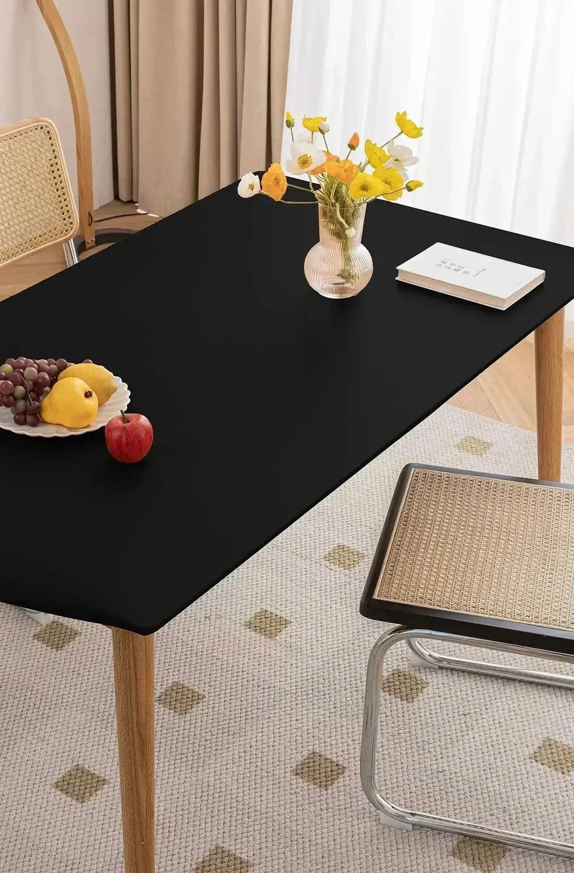1pc tablecloth pad in durable waterproof leather - customised cover for table or dining table