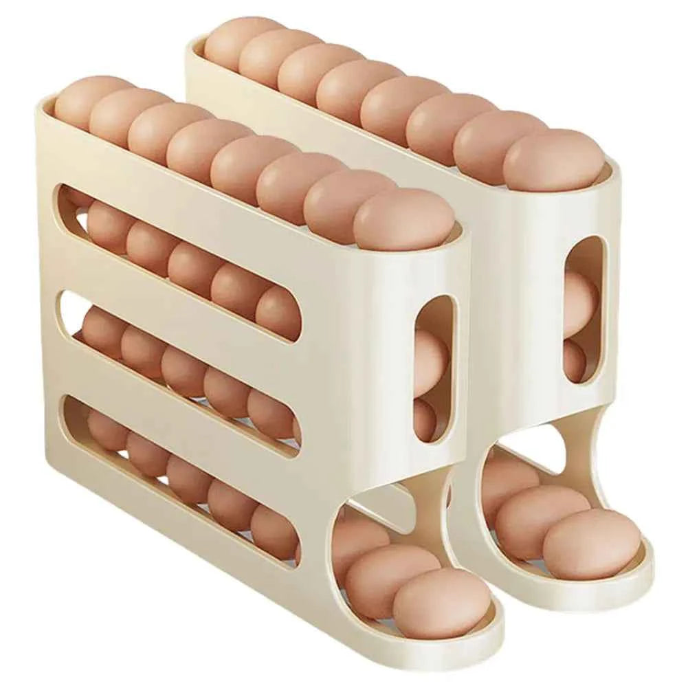 4-Layer Automatic Egg Dispenser - Smart Fridge Egg Organizer for Efficient Storage - Hom Haven