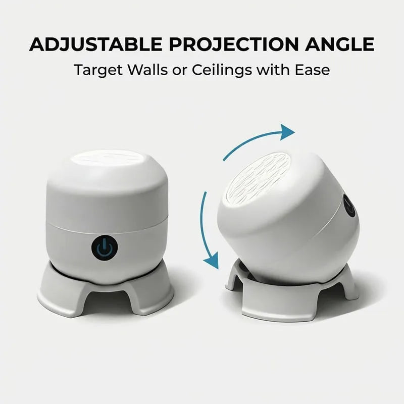 LED Projection Night Light Ocean Snowflake Christmas Dynamic USB Rechargeable Projector