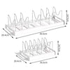 Adjustable Expandable Pot & Lid Organizer Rack with 7 Compartments