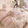3pcs White Bedding set ruffles Duvet Cover Set (1*Duvet Cover + 2*Pillowcase, Without Core)for bedroom guest room