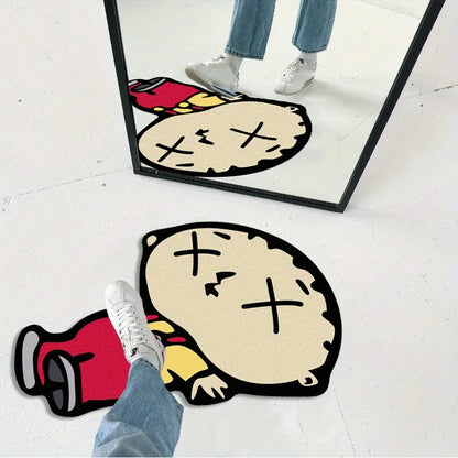 VIKAMA Humorous Cartoon Character Carpet - Soft Anti-Slip Bedroom & Living Room Floor Mat - Hom Haven