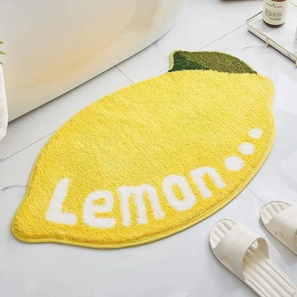 VIKAMA Fruit Pattern Imitation Cashmere Carpet - Warm Washable Bathroom Door Mat & Porch Rug - Hom Haven