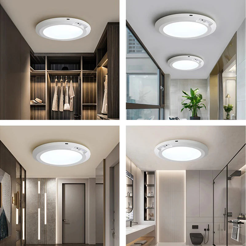 Rechargeable Motion Sensor LED Ceiling Light Magnetic Wireless Night Lamp