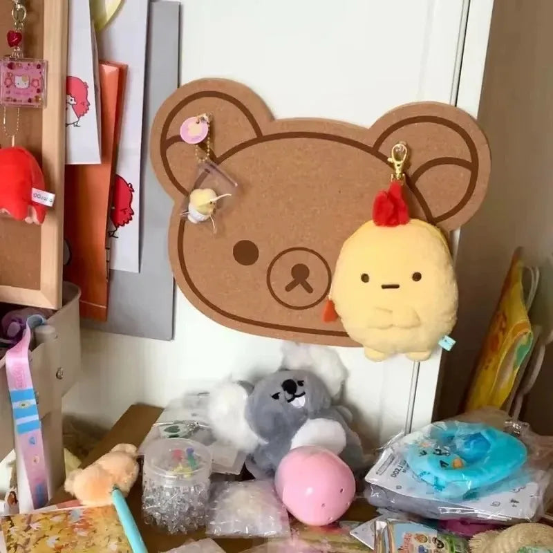 Cartoon Felt Board Wall Decor Panel - Rilakkuma Bear Wall Sticker for Children's Room Decoration - Hom Haven