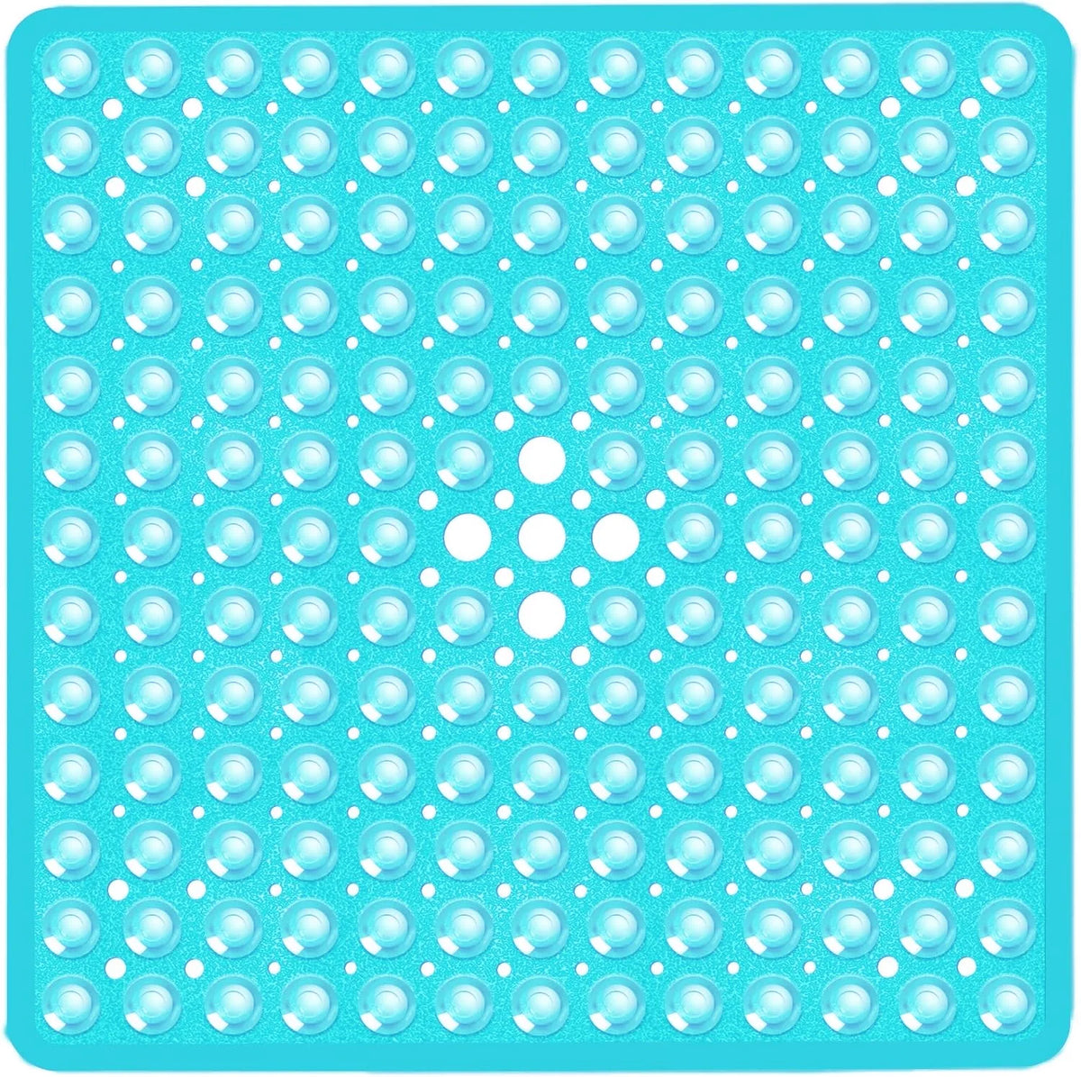21x21 Inch Square Non-Slip Shower Mat - Clear PVC Anti-Slip Bathroom Stall Floor Mat - Hom Haven