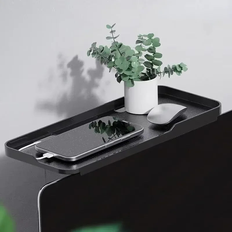 Adjustable Foldable Monitor Top Shelf - Desktop Organizer for TV, Computer Screen & Router (1/2 Pcs)