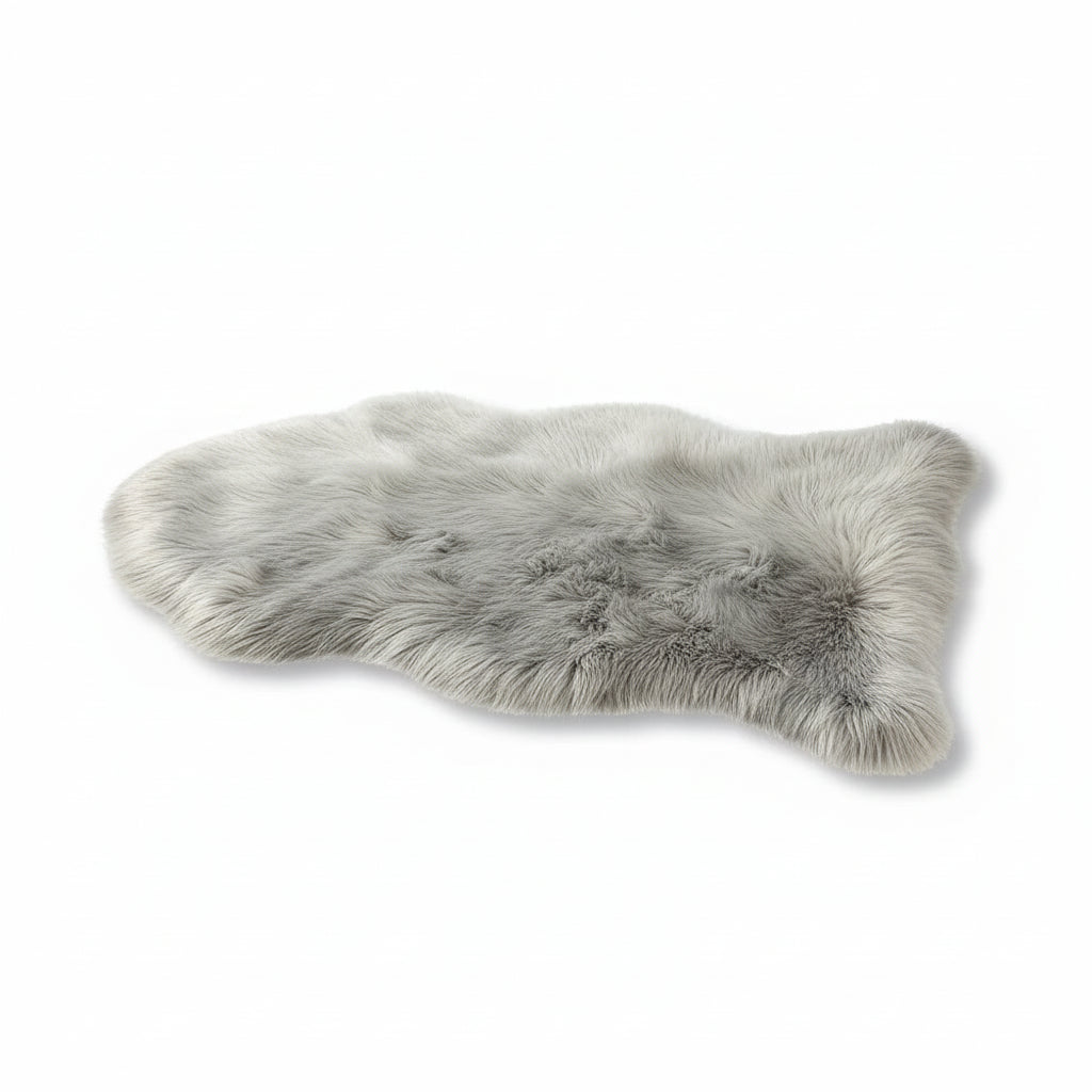 Soft Shaggy Faux Fur Rug 60x90cm - Extra Thick Non-Slip Plush Bedroom & Living Room Carpet