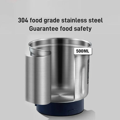 TINSOL 500ml Electric Coffee Bean Grinder Stainless Steel Home Grinder - Hom Haven