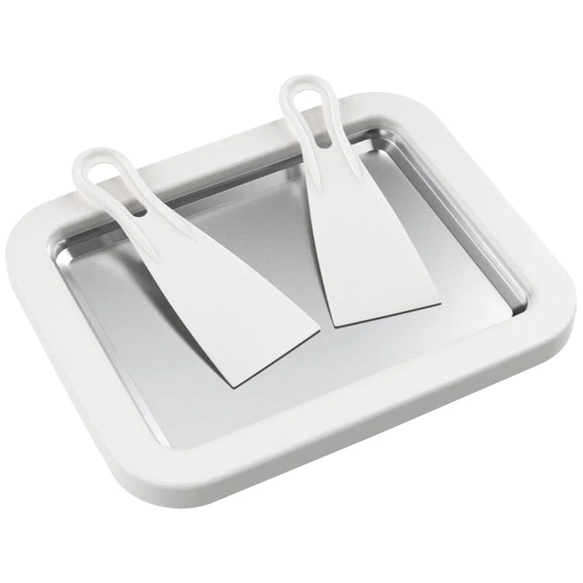 Rolled Ice Cream Maker Pan with Scrapers Cold Plate Dessert Maker