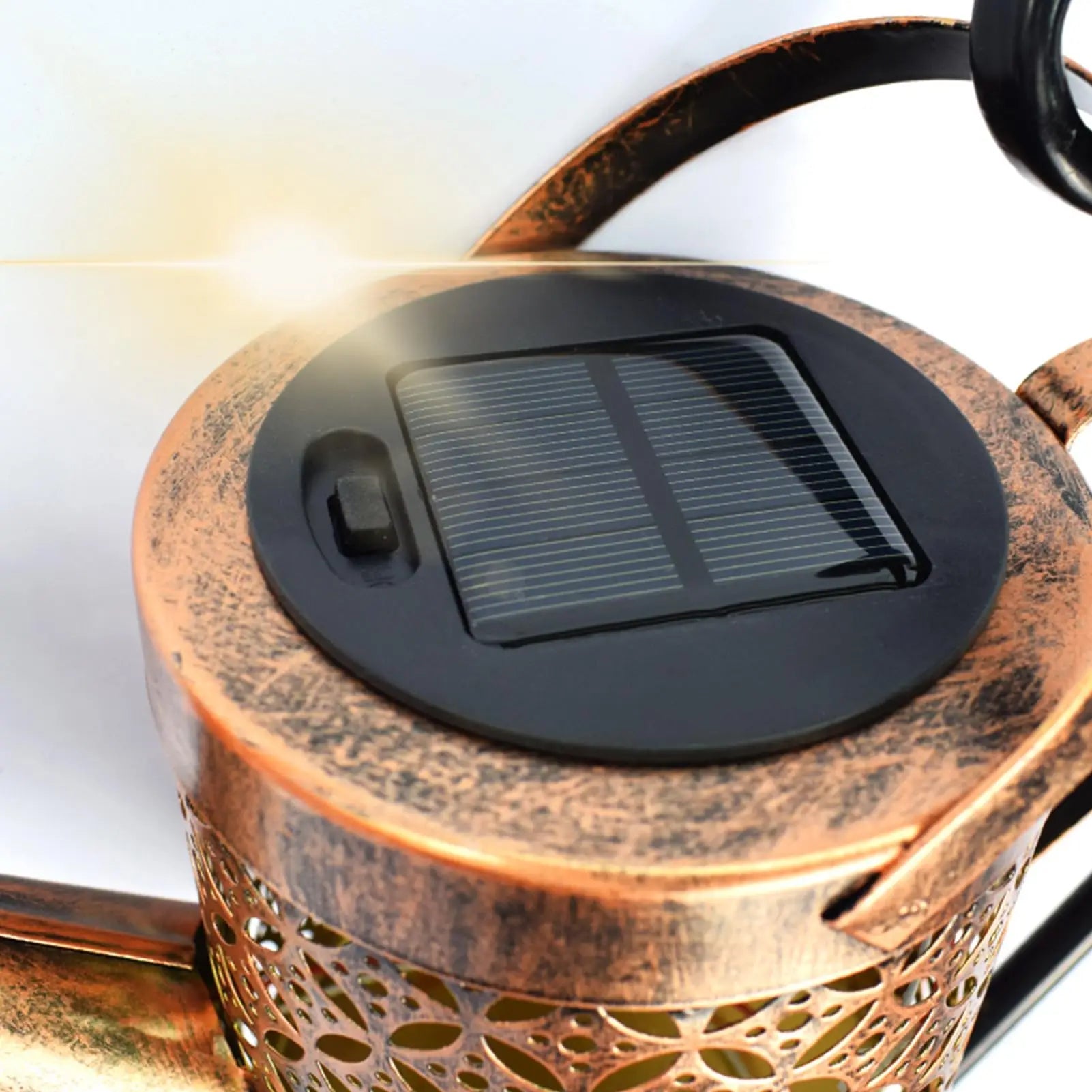 Solar Watering Can Garden Light Waterproof Decorative Metal Lantern