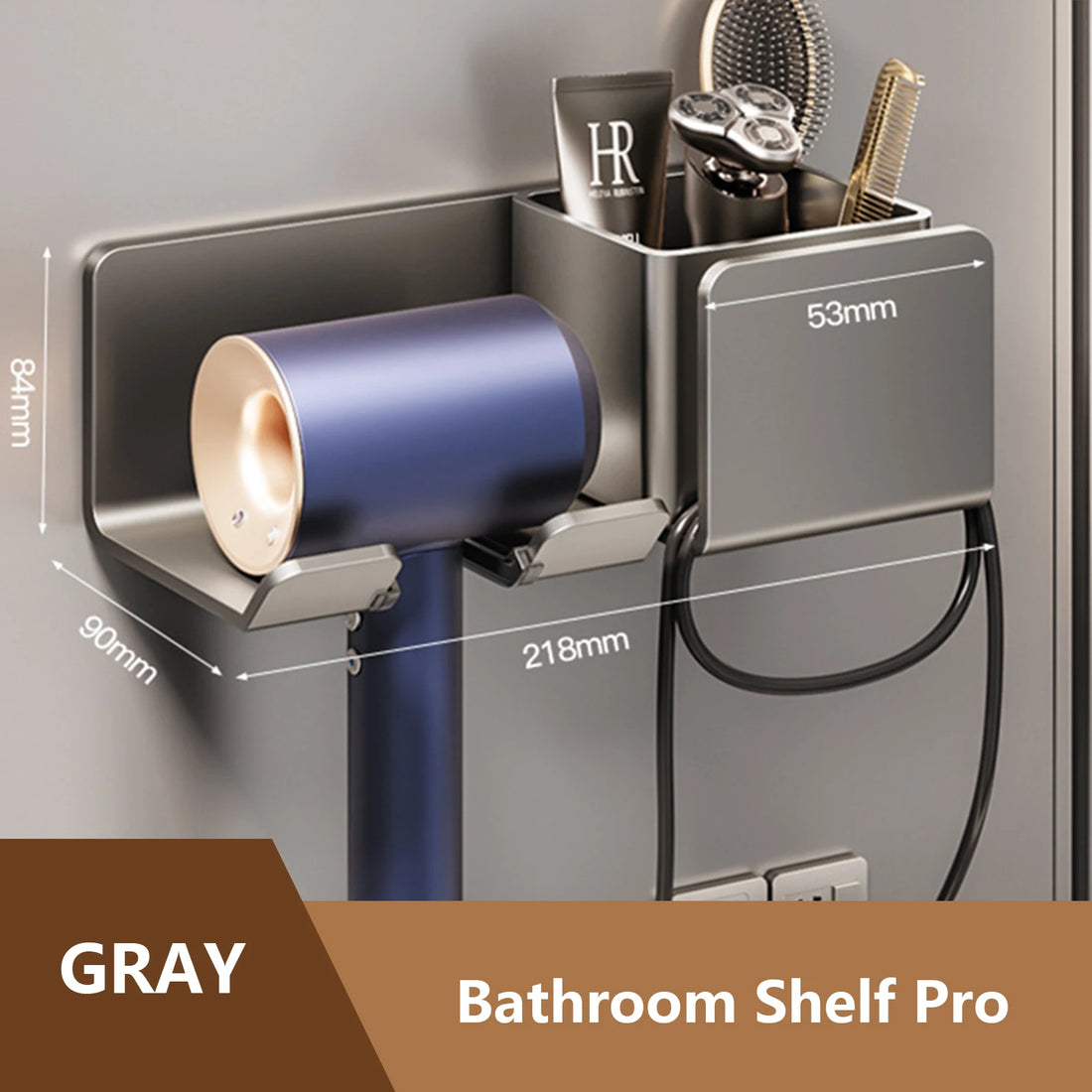 Hair Dryer Holder Wall Dryer Cradle Straightener Stand Hairdryer Organizer Box Toilet Blower Holder Shelf Bathroom Accessories