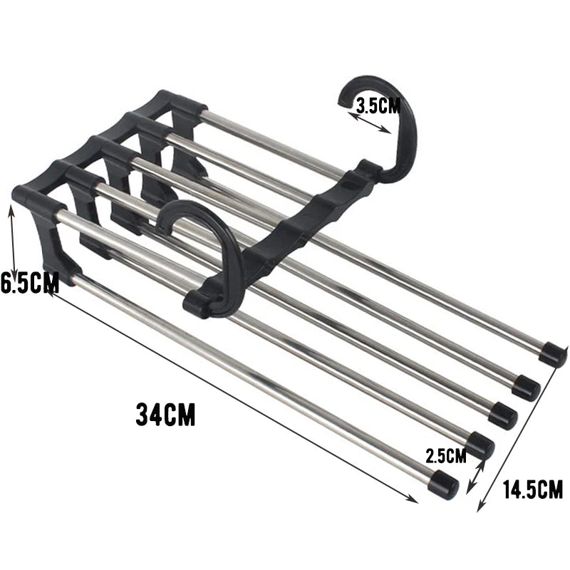 Folding Pants Hanger Space-Saving Clothes Organizer