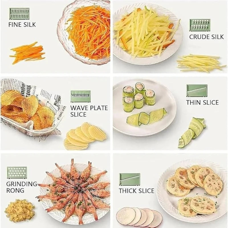 7 PCs Stainless Steel Multi-Function Slicer Set for Vegetables & Potatoes