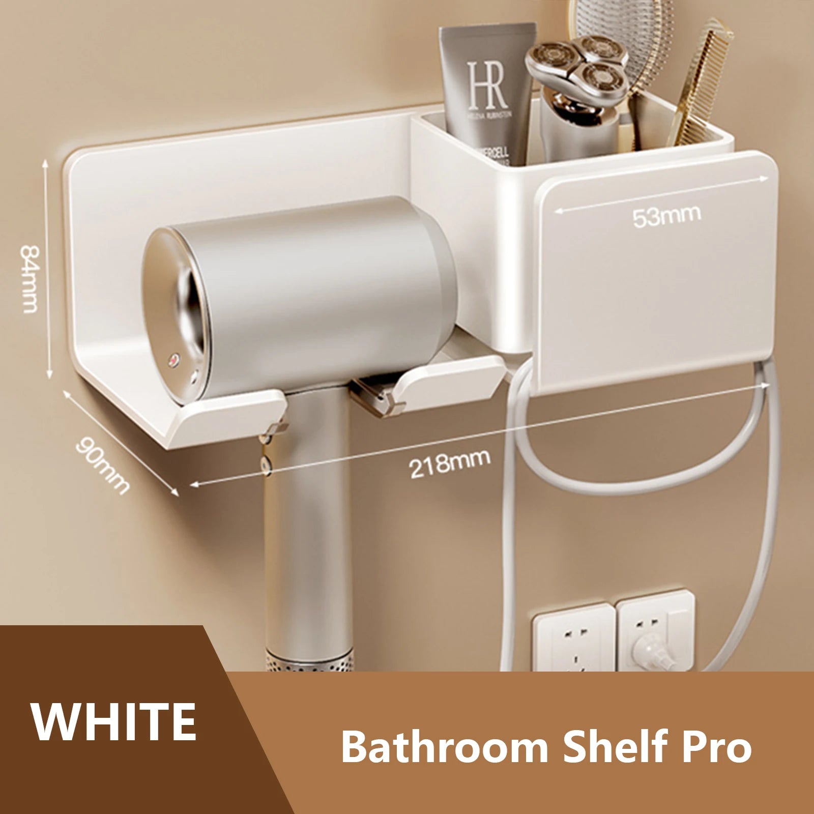 Hair Dryer Holder Wall Dryer Cradle Straightener Stand Hairdryer Organizer Box Toilet Blower Holder Shelf Bathroom Accessories