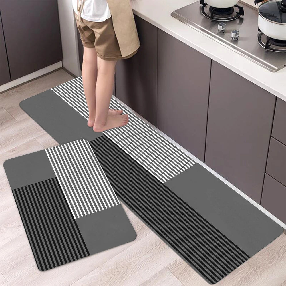 Durable High-End Kitchen Rug - Waterproof Non-Slip Washable Large Carpet for Home Entrance & Floor - Hom Haven