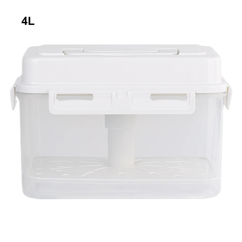 4L/5L Pickle Jar with Press Plate - Leakproof Kitchen Storage Container for Kimchi, Sauerkraut & Olives