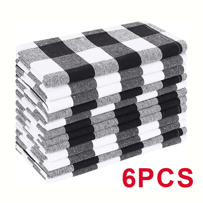 Set Of 6/12/24 40x40cm Tablecloth Napkins, Durable Polyester Thickened Pads, Reusable Kitchen, Dining, Holiday Decorations