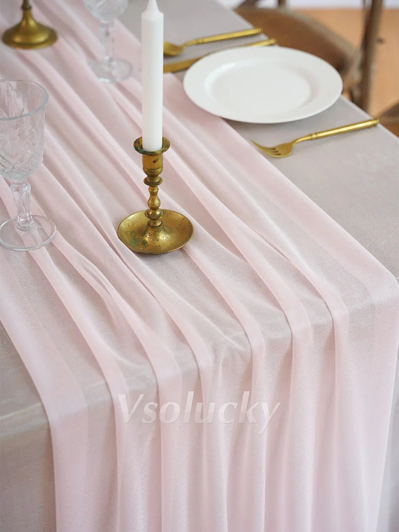 Table Runner Luxury Sheer for Wedding Rustic Boho Party Bridal Shower Birthday Christmas Decorations