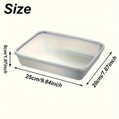 3-Piece Stainless Steel Food Containers - Leakproof Stackable with Clear Lids for Camping, Home & Meal Prep - Hom Haven