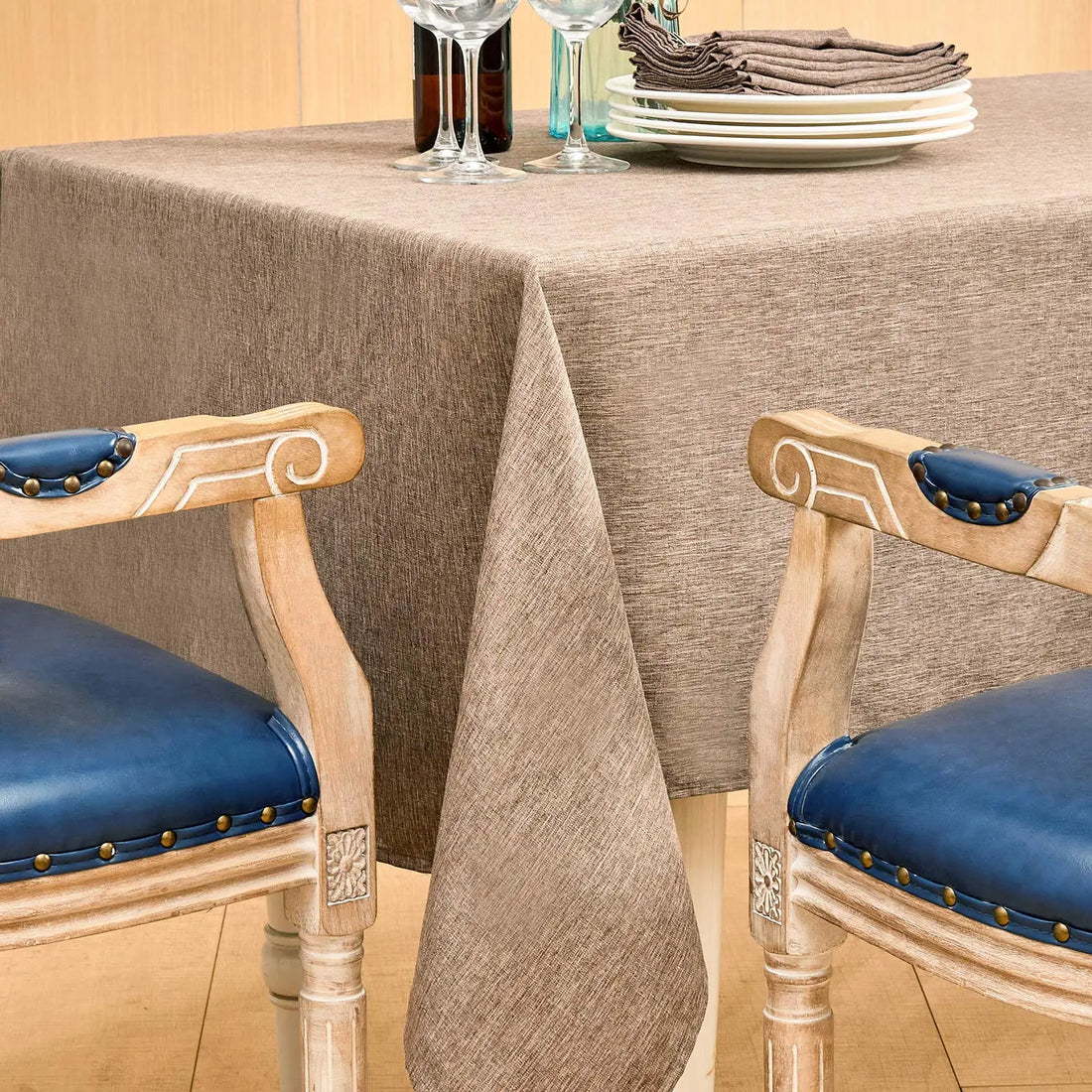 Waterproof Rectangle Table Cloth, Farmhouse Tablecloth, Anti-Shrink, Soft and Wrinkle Resistant, Decorative Fabric Table Cover