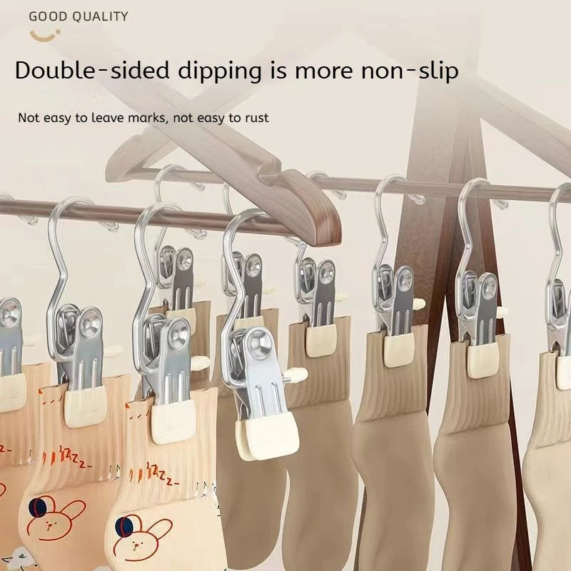 Stainless Steel Multi-Clip Clothes Hanger