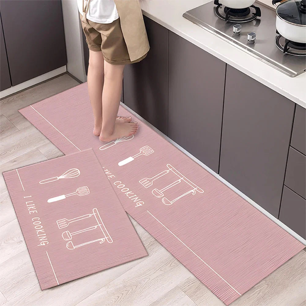 Soft Washable Kitchen Floor Mat - Anti-Slip Long Area Rug for Bedroom, Hallway & Bathroom Entrance
