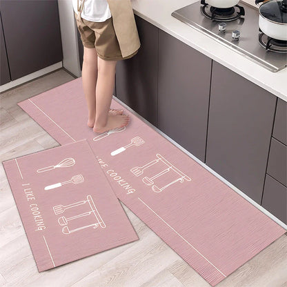 Soft Washable Kitchen Floor Mat - Anti-Slip Long Area Rug for Bedroom, Hallway & Bathroom Entrance - Hom Haven