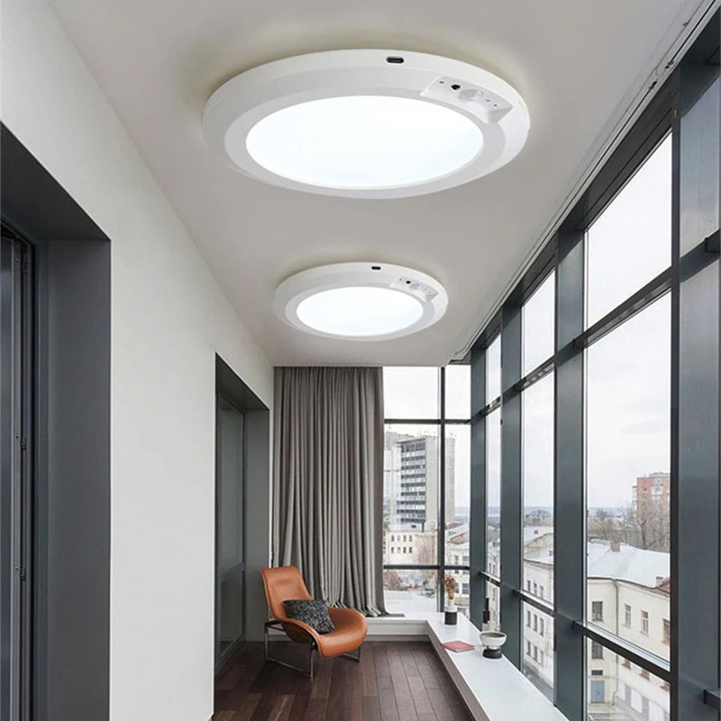 Rechargeable Motion Sensor LED Ceiling Light Magnetic Wireless Night Lamp