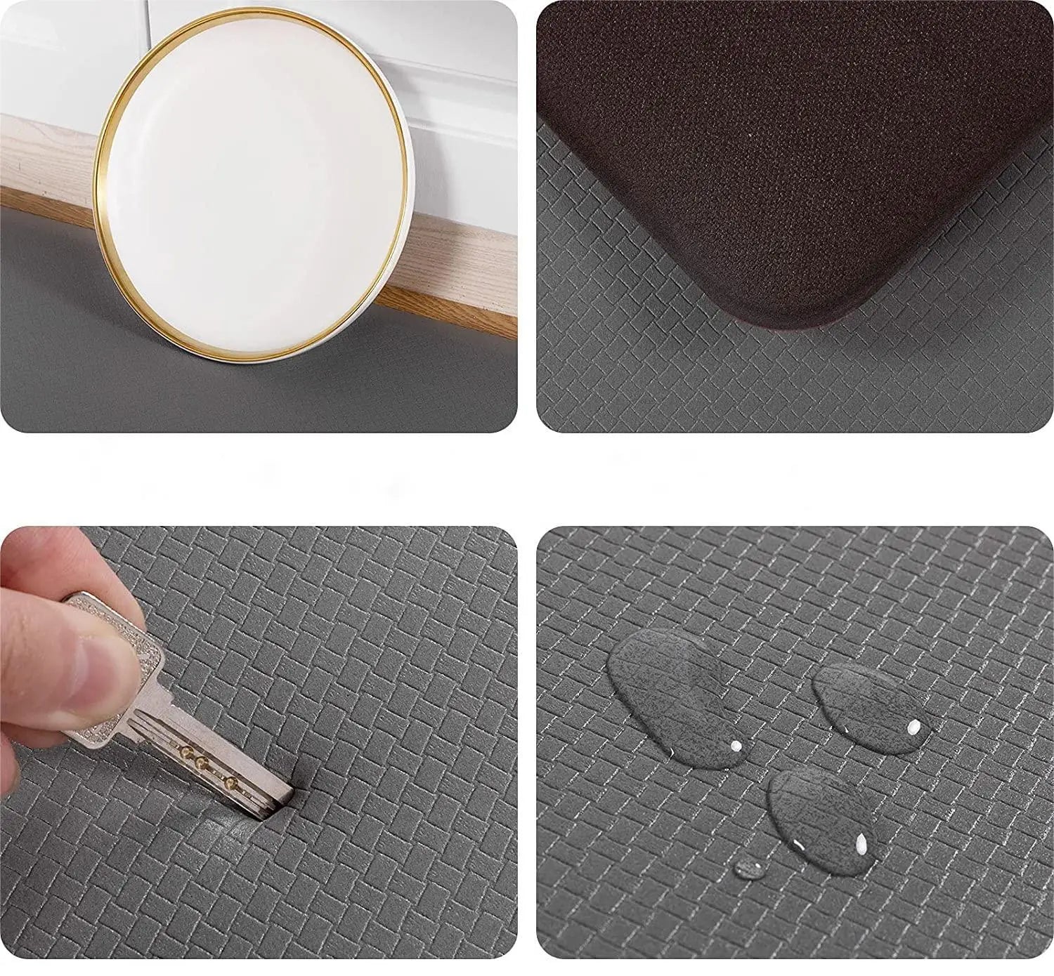 Anti-Fatigue Standing Kitchen Mat - PVC Waterproof Non-Slip Kitchen Rug for Comfort & Safety