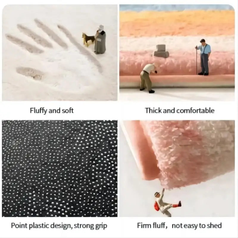 VIKAMA Little Fresh Fruit Special Imitation Cashmere Carpet Warm Machine Washable Bathroom Door Carpet Porch Mat Home Decor