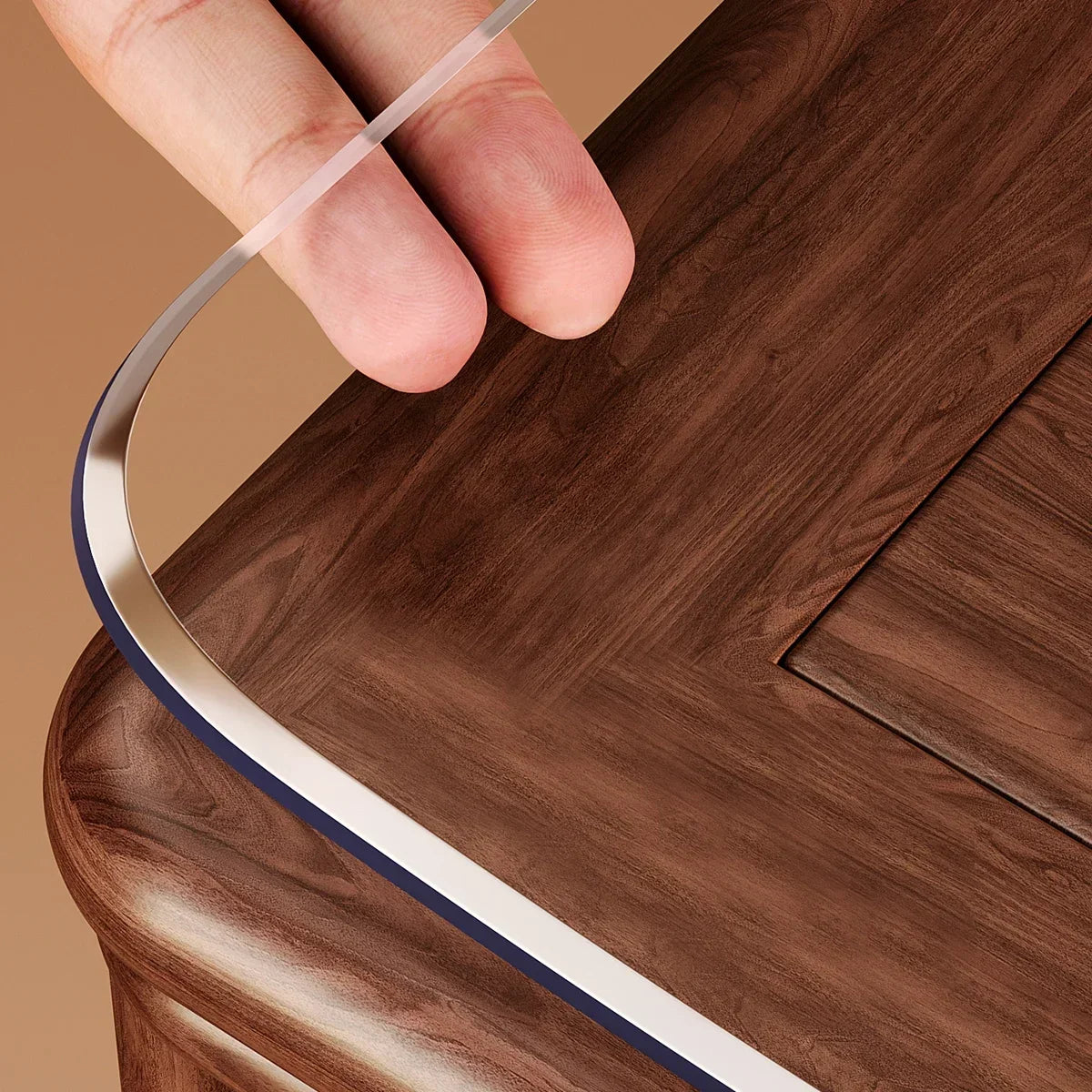 PVC transparent tablecloth with a thickness, heat-resistant, waterproof, and oil resistant dining table mat, 1pc