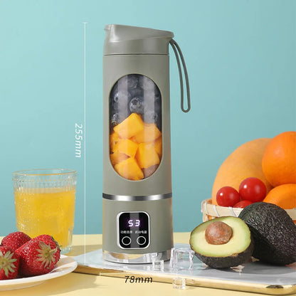 Portable 10-Blade USB Rechargeable Blender 450ml for Smoothies and Ice - Hom Haven
